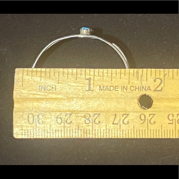 RARE Baby Bracelet Sterling Silver w/ Turquoise - Picture 5 of 9